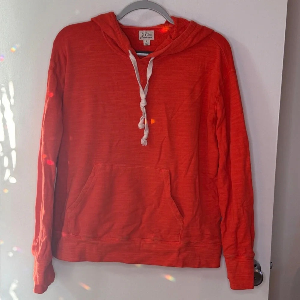 J. Crew Men's Bright Red Hoodie Sweater